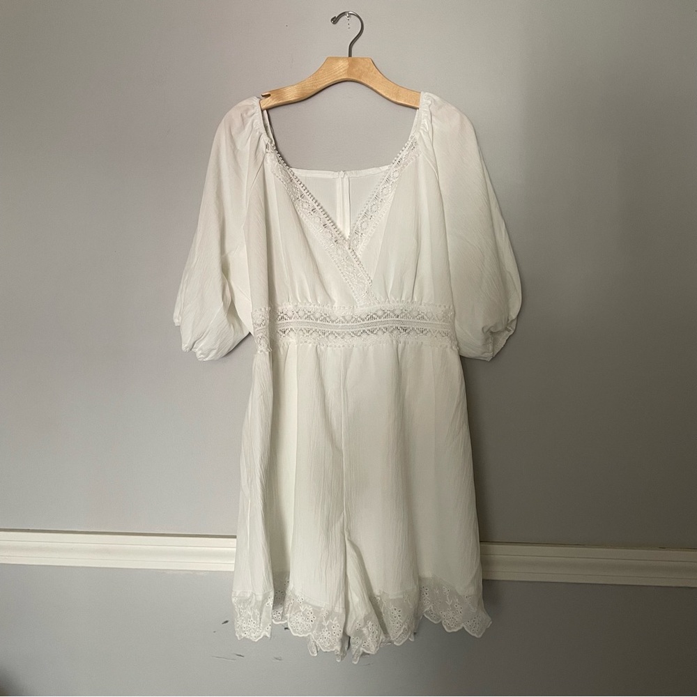 Lace Raglan Sleeve Jumpsuit